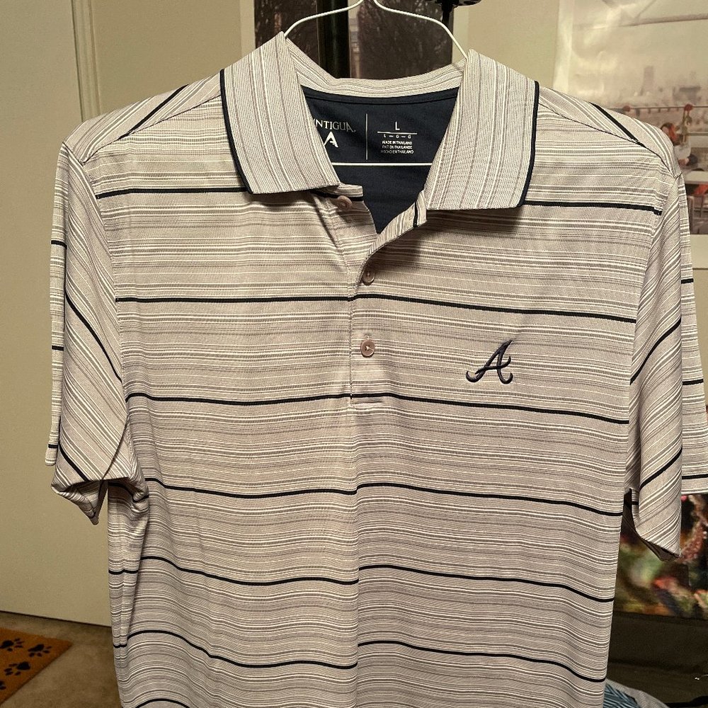 Atlanta Braves Antigua Polo Large